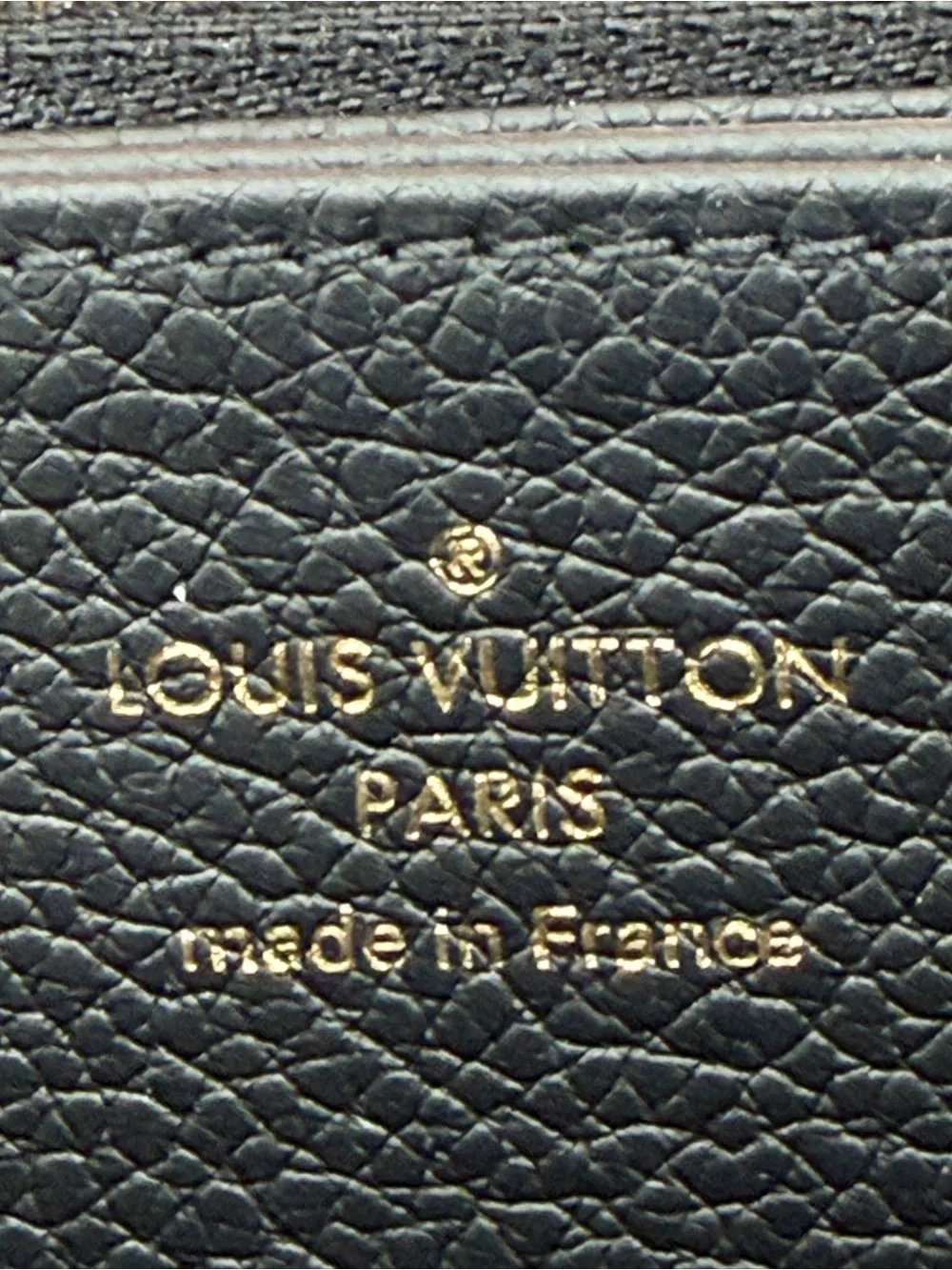 Louis Vuitton Black & Cream Monogram Zip-Around Wallet